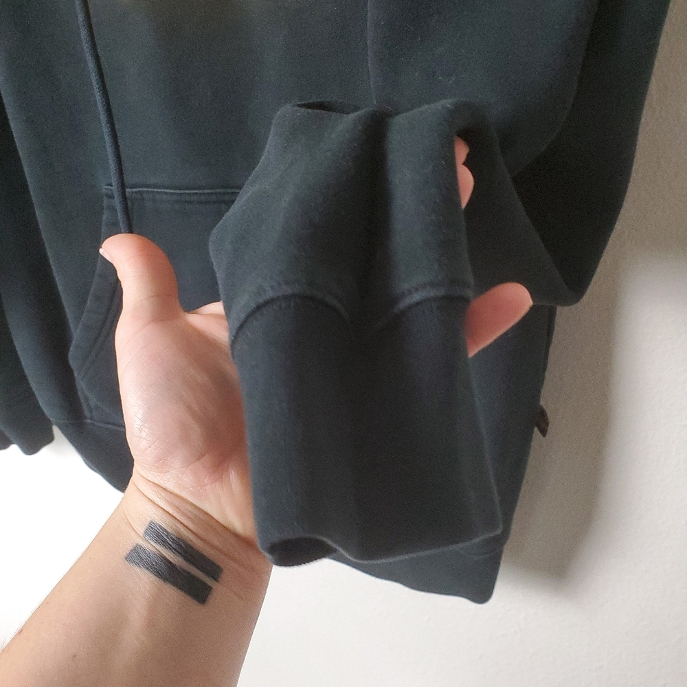Caterpillar Hoodie Mens M Black Sweatshirt CAT Construction Worker Sweater Y2K - Picture 5 of 11